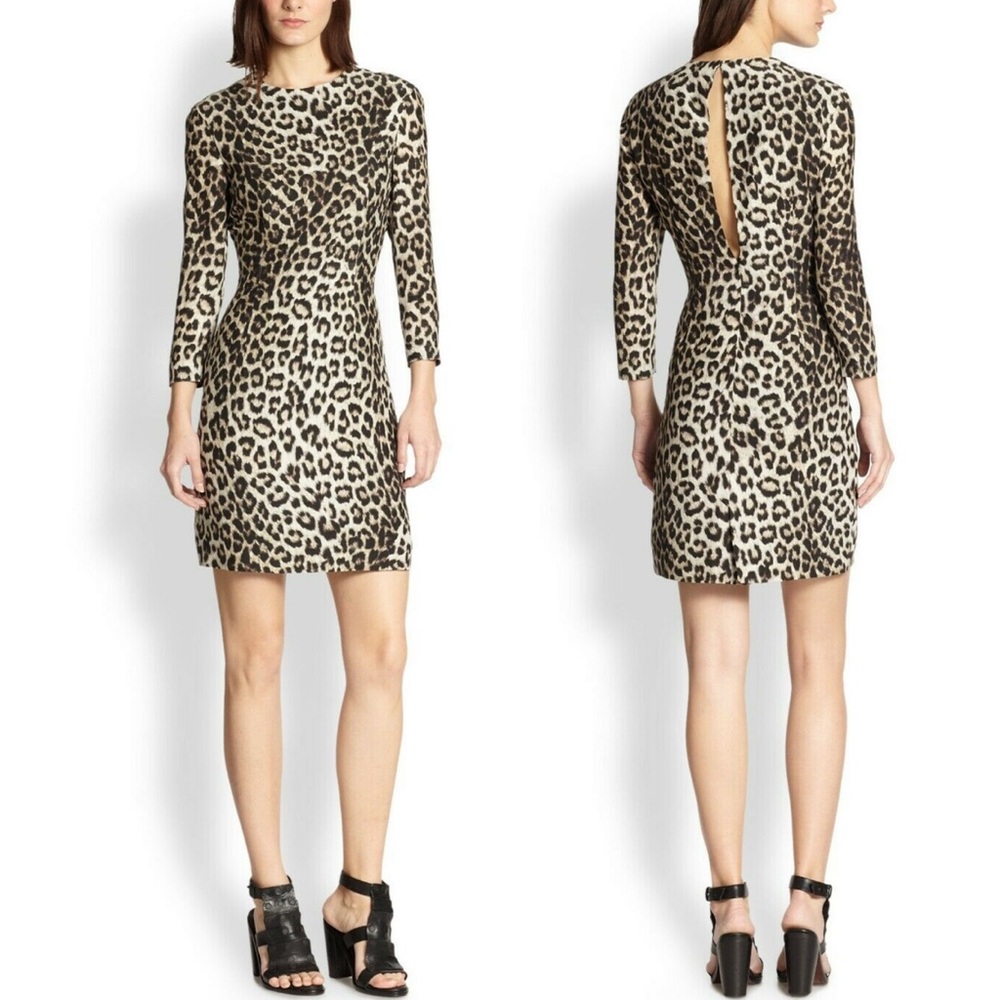 Rag & Bone Isadora Silk Leopard Print Dress